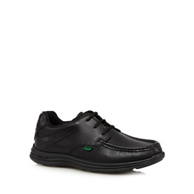 Kickers Boy's black leather 'Micro-Fresh' lace up shoes